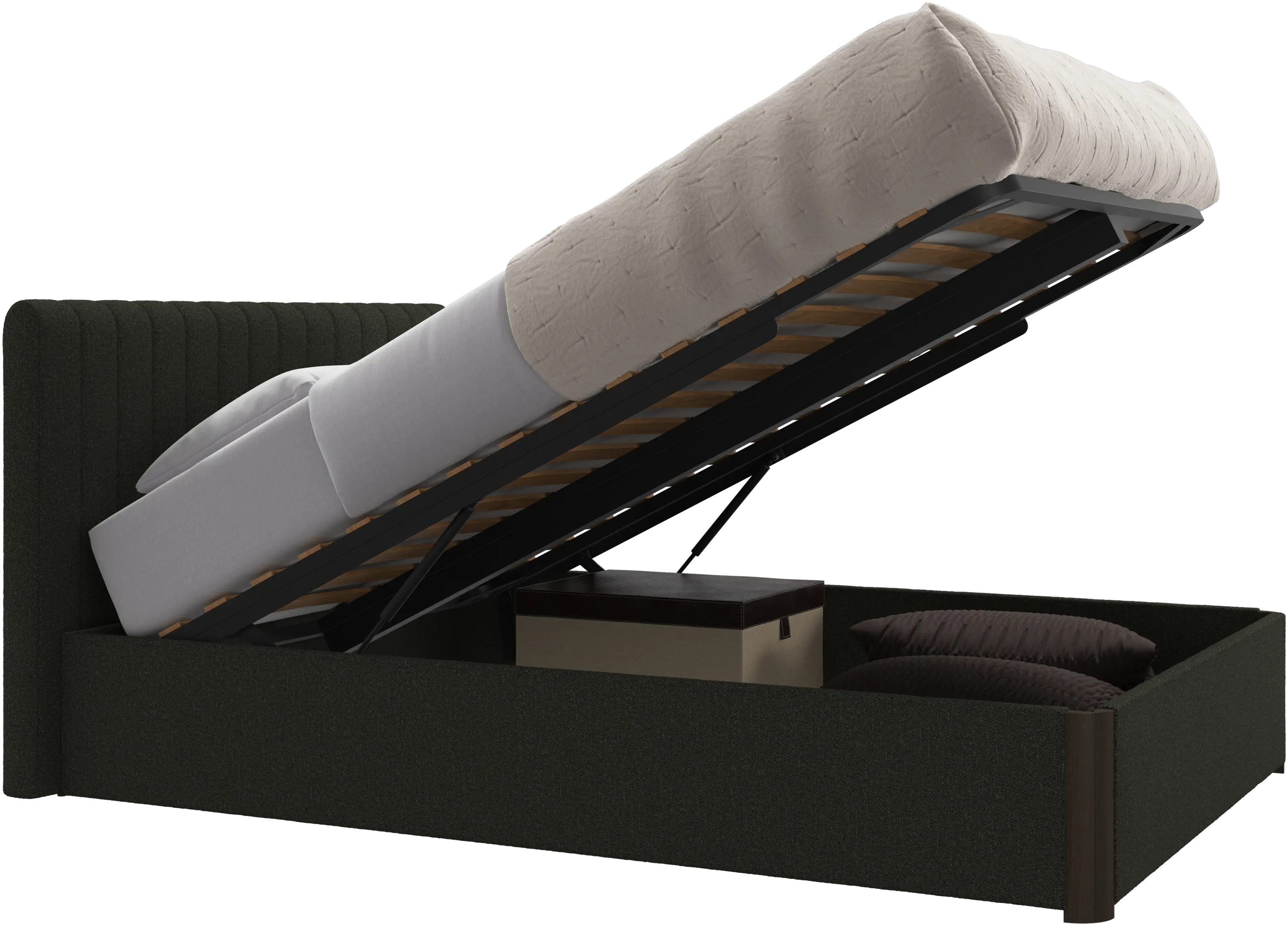 収納付きデザイナーベッド | コレクションはこちら - グリーン | ボー